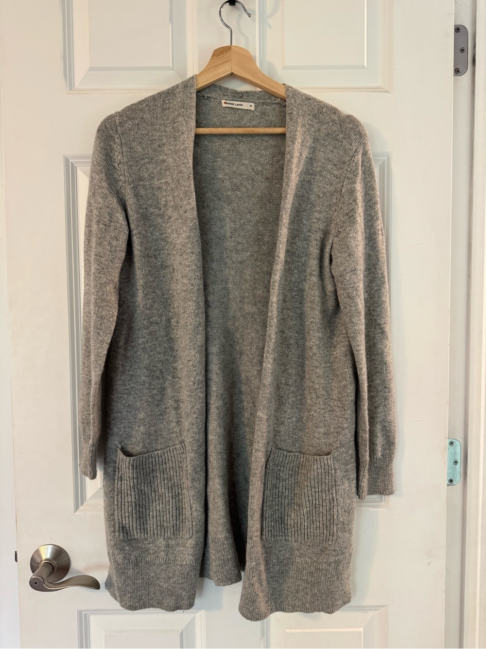Marine Layer cashmere blend cabin Cozy Open-Front Gray Women's Cardigan Sweater